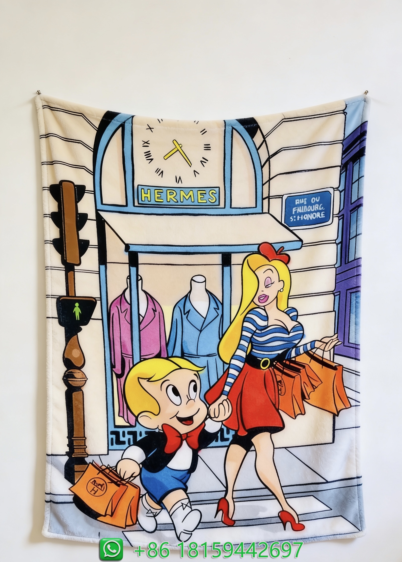 Hermes Throw Blankets